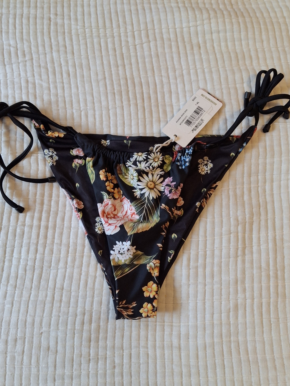 Aqua Bendita Aldana Moss bikini bottoms with floral print NWT